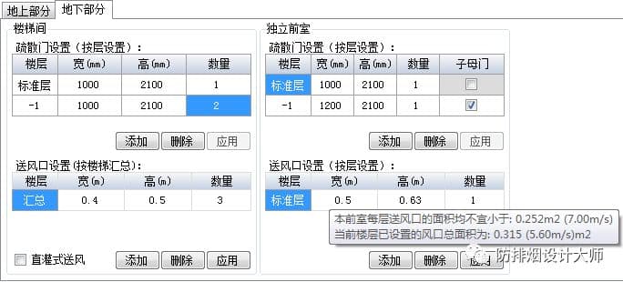 送风口设置示意